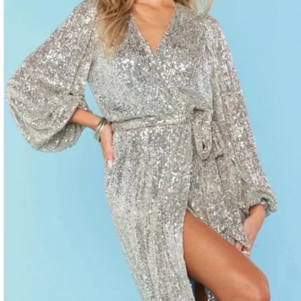 Show Me Your MuMu x Disney Midnight Duster Wrap Dress Women's